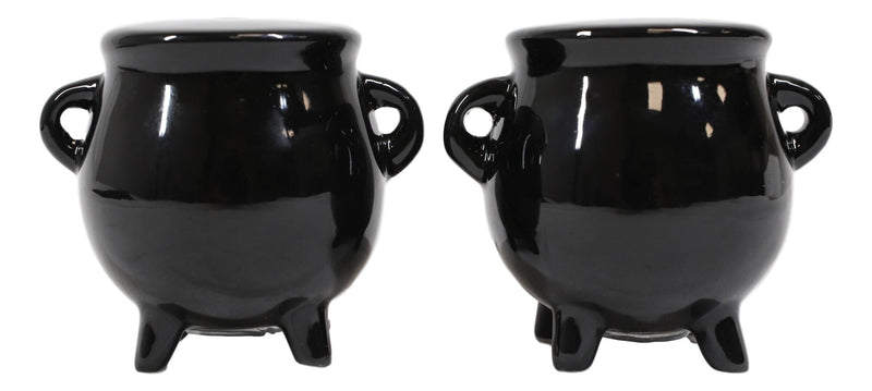 Ebros Halloween Witching Hour Witch Magic Black Cauldrons Salt N Pepper Shakers