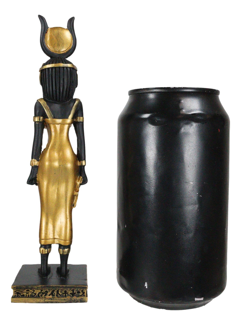 Egyptian Standing Goddess Of Magic And Healing Ra Isis With Sun Disc Figurine