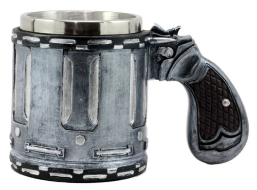 Ebros Gift Western Revolver Gun Pistol Barrel Case Stein Tankard Coffee Cup 6.75"L