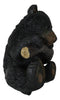 Rustic Western Forest Black Bear Cub Hanging On Branch Wall Or Tree Bark Decor