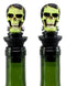 Set of 2 Frankenskull Dr Victor Frankenstein Skull Wine Stoppers 3"H Figurines