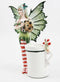 Amy Brown Chocolate Cookie Candy Cane Tea Cup Christmas Fairy Collector Figurine