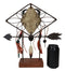 Southwestern Boho Cow Skull Arrow Dreamcatcher Feathers Desktop Plaque Figurine
