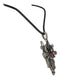 Medieval Gothic Dragon Serpent Excalibur Cross Pewter Pendant Necklace Jewelry