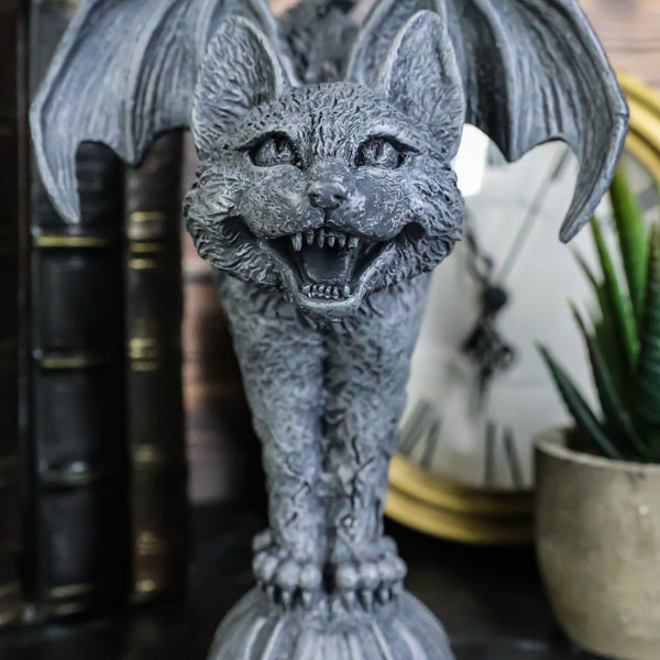 【美品】GARGOYLE Best 30 Years Ebros Gift Bizarre Gothic Bat Winged Vampire Cat Gargoyle