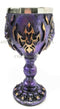 Flaming Skull Purple Ghost With Bloody Eyes 5oz Wine Drink Goblet Chalice