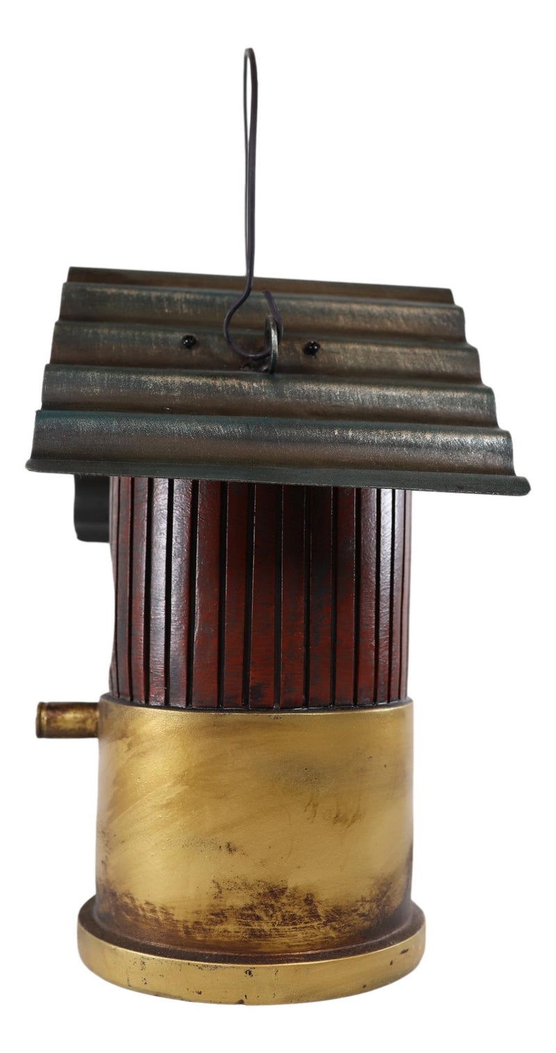 Rustic Western 12 Gauge Shotgun Bullet Shell Casing Birdhouse Bird Feeder House