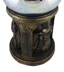 Egyptian Nefertiti Bastet Astrology Golden Column Pillar LED Light Crystal Ball