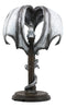 Ebros Altar Drake Excalibur Sword Dragon Table Lamp Statue 17.5"Tall Fantasy Dragon Warrior Desktop Light Decor