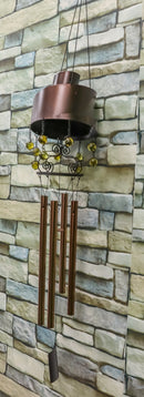 Contemporary Modern Spiral Design Resonant Copper Wind Chime Garden Patio