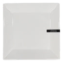Ebros Pack Of 4 Kitchen And Dining Modern Contemporary Design Porcelain Square Appetizer Plates 8.25"Wide Restaurant Supply Grade Dishwasher And Microwave Safe Perfect For Salad Dessert Hors d'oeuvre