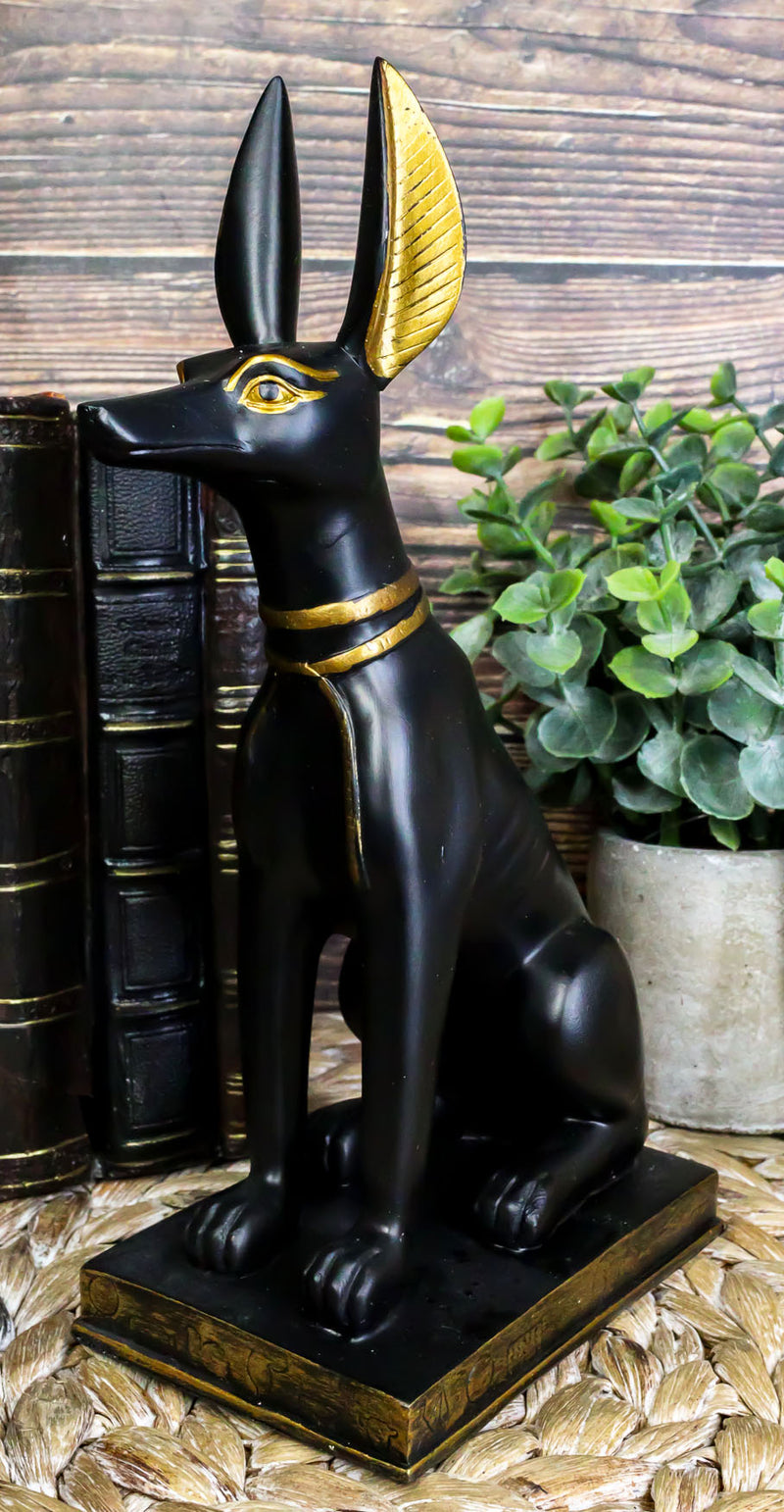 Ebros Egyptian Anubis Dog Statue 9"H God Of The Afterlife Embalming And Mummy