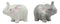Ebros Kissing Elephant Couple Ceramic Salt And Pepper Shakers Figurine Decor Set 3.5"Long