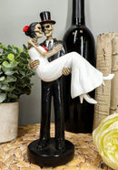 Ebros Love Never Dies Couple Wedding Groom Carrying Bride Skeleton Cake Topper