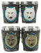 Mythical Fantasy Albino And Gray Wolf Shot Glasses 2-Ounce Set Of 4 Novelties