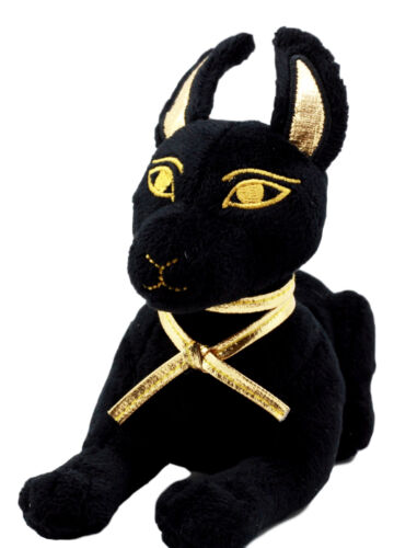 Ebros Small Black & Gold Egyptian God Of Afterlife Anubis Dog Plush Toy Soft