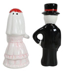 Dias De Los Muertos Wedding Vows Sugar Skulls Ceramic Salt Pepper Shakers Set