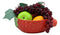 Ebros 9.75"Wide Home Decor Accent Red Delicious Strawberry Fruit Or Salad Ceramic Serving Bowl For Fruits Salads Vegetables Baked Goods Tabletop Decorative Bowls
