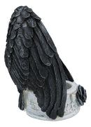 Gothic Edgar Poe Nevermore Raven Ward Black Rose Resin Tea Light Candle Holder