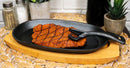 Personal Sized Cast Iron Sizzling Fajita Skillet Japanese Steak Plate Set W Base