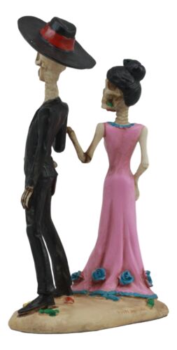 Day of The Dead Latin Tango Skeleton Couple Dancing Statue 5.75"HDias De Muertos