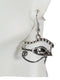 Ancient Egyptian Theme Eye Of Horus Silver Colored Stud Earrings Pair Accessory