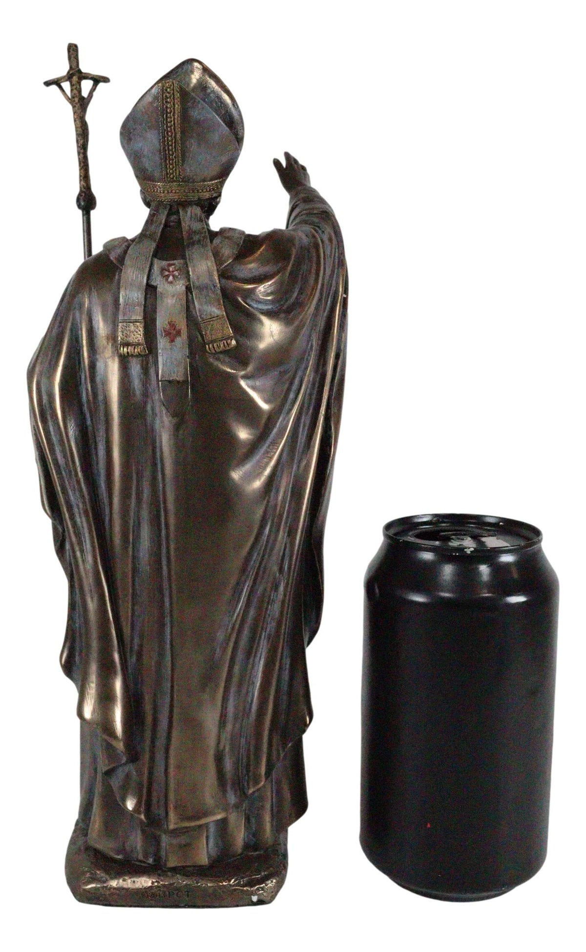 Vatican Catholic Church Pontiff Pope Francis Holding The Cross of Christ Statue - Ebros Gift