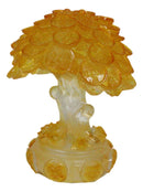 Translucent Feng Shui Golden Money Prosperity Tree Statue Luck Wealth Talisman