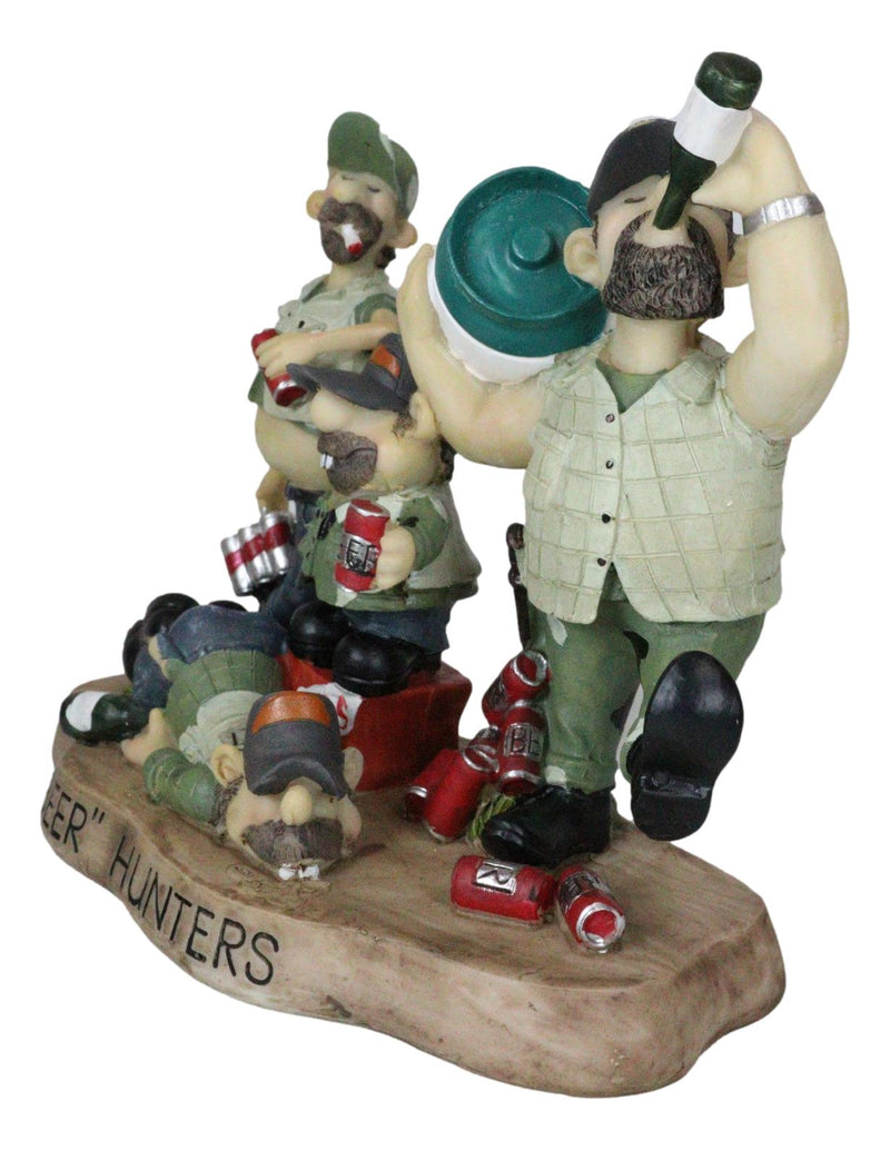 Western Redneck Men Beer Hunters Buddies Drunk On Beer Cans Kegs Party Figurine