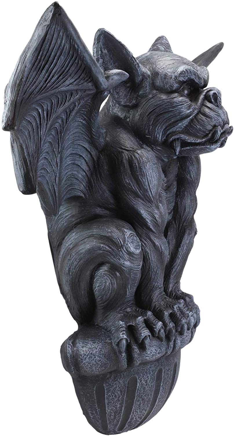 Ebros Large Gothic Winged Gargoyle On Ledge Wall Decor Hanging Sculpture 20"W - Ebros Gift