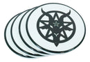 Baphomet Sigil Pentagram Ceramic Coaster Set of 4 Tiles With Cork Backing