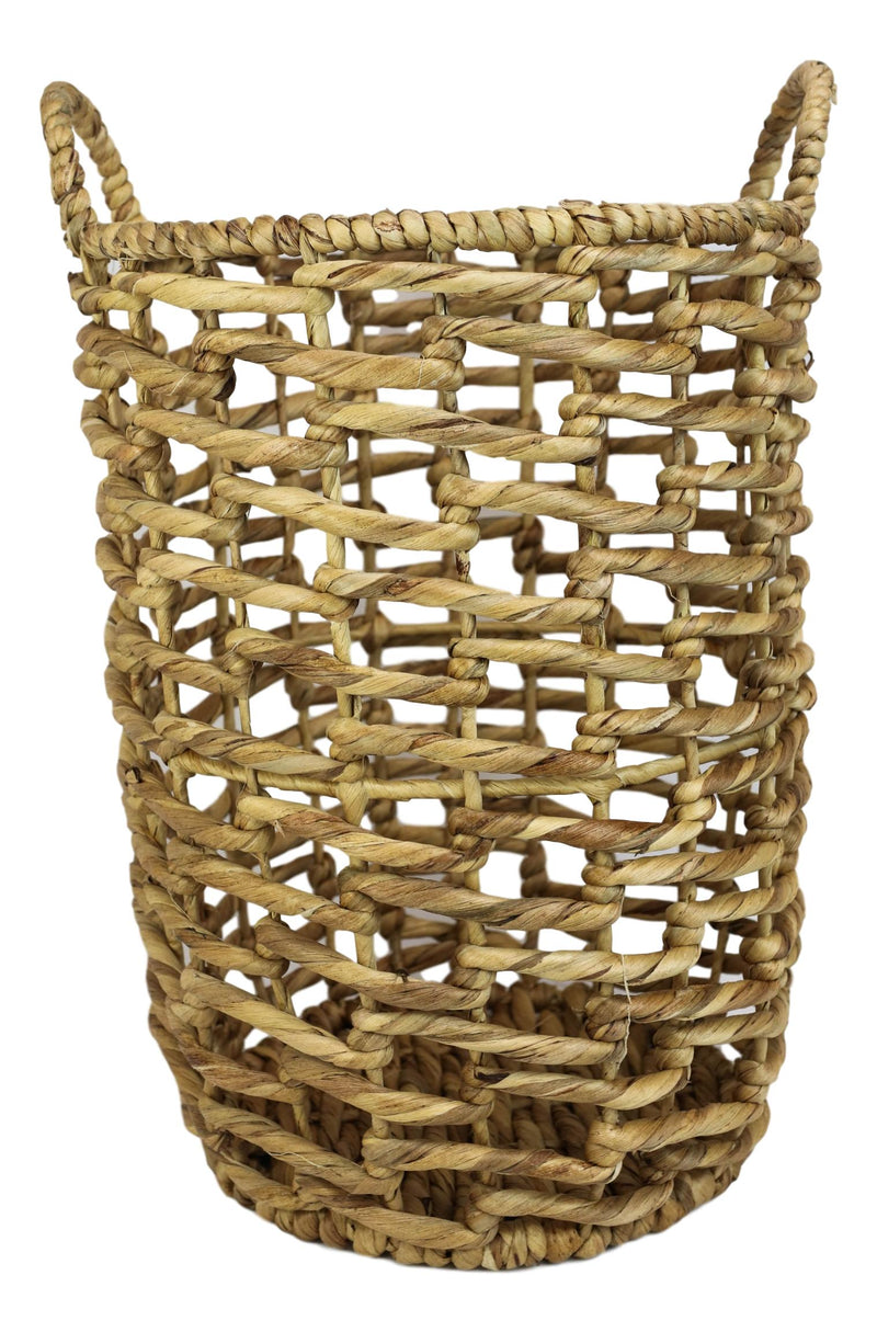 Western Farmhouse Stylish Hand Woven Nesting Storage Wicker Baskets Set Of 5