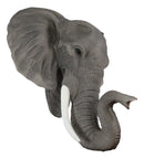 Large 19"L Sahara Elephant Wall Bust For Home Decor Wall Plaque Hanging Statue