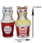 Ebros Cool Cats With Cinema 3D Glasses In Soda Pop Cup Popcorn Tub Salt Pepper Shakers - Ebros Gift