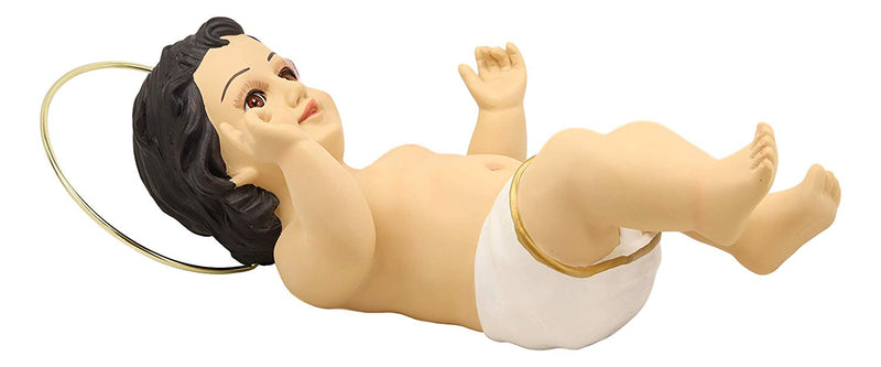 Catholic Christian Nativity Infant Baby Jesus With Golden Halo Large 18"L Statue