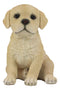 Ebros Realistic Sitting Adorable Labrador Puppy Statue 6.75" Tall Pet Pal