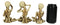 Gothic Necromancy Magic See Hear Speak No Evil Bony Skeleton Figurines Set Of 3