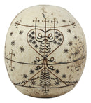 Ebros Erzulie Freda Veve Haitian Ancient Voodoo Love Spells Romance Talisman Tattoo Skull Statue Gothic Skull Lwas Voudou Loa of Love Day Of The Dead Skeleton Cranium Figurine