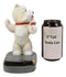 Standing Red Collar Yorkie Terrier Puppy Dog Holding Glass Wine Holder Figurine
