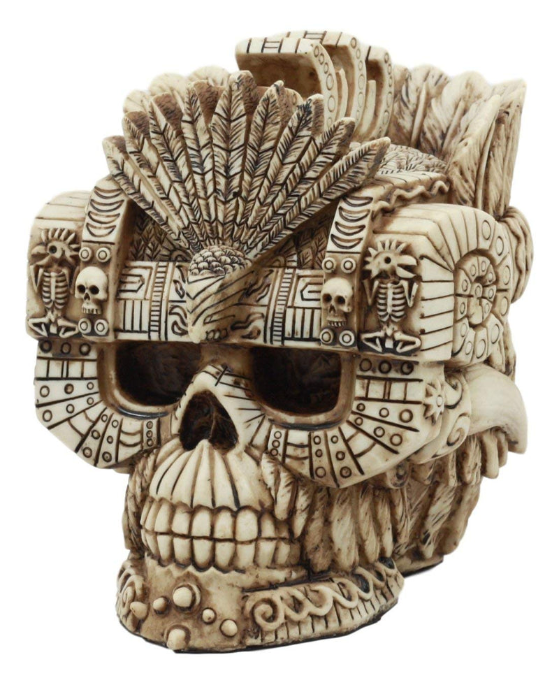 Ebros Aztec Empire Emperor Montezuma Skull Statue Tenochtitlan King Moctezuma