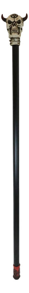 Demon Horned Lucifer Satan Pentagram Skull Decorative Prop Walking Swagger Cane