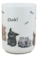 Ebros Novelty Oink! Animal Farm Whimsical Pig Ceramic Coffee Mug 15oz Porky Pigs