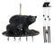 Ebros Gift Rustic Woodland Black Bear Mother and Cub Family Roaming The Forest Figurine Top Resonant Wind Chime with Pine Tree Ornaments Garden Patio Rustic Cabin Lodge Mountain River Home Accent