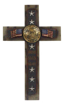 Western USA Military United States Army Medallion Flags and Stars Wall Cross