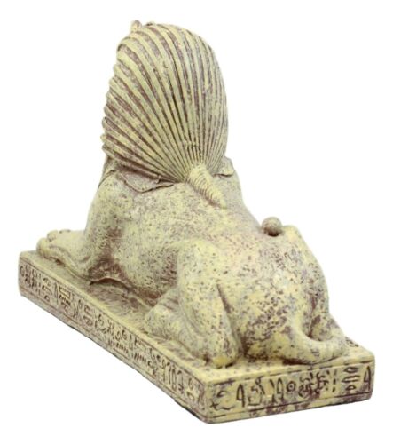 Classical Egyptian Guardian Sphinx Figurine 4.25"L Androsphinx Lion Collectible