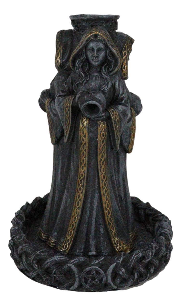 Wicca Triple Moon Goddess Maiden Mother And Crone Pagan Backflow Incense Burner