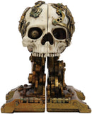 Cyborg Robotic Gearwork Facility Steampunk Skull Bookends Set Figurine Statue
