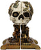 Cyborg Robotic Gearwork Facility Steampunk Skull Bookends Set Figurine Statue