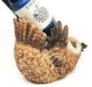 Wisdom Of The Woods Enchanted Great Horned Tiger Owl Wine Bottle Holder Decor