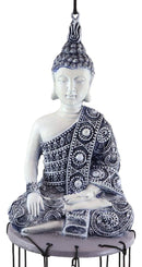 Feng Shui Buddhism Buddha Amitabha Meditating In Mudra Figurine Wind Chime Decor